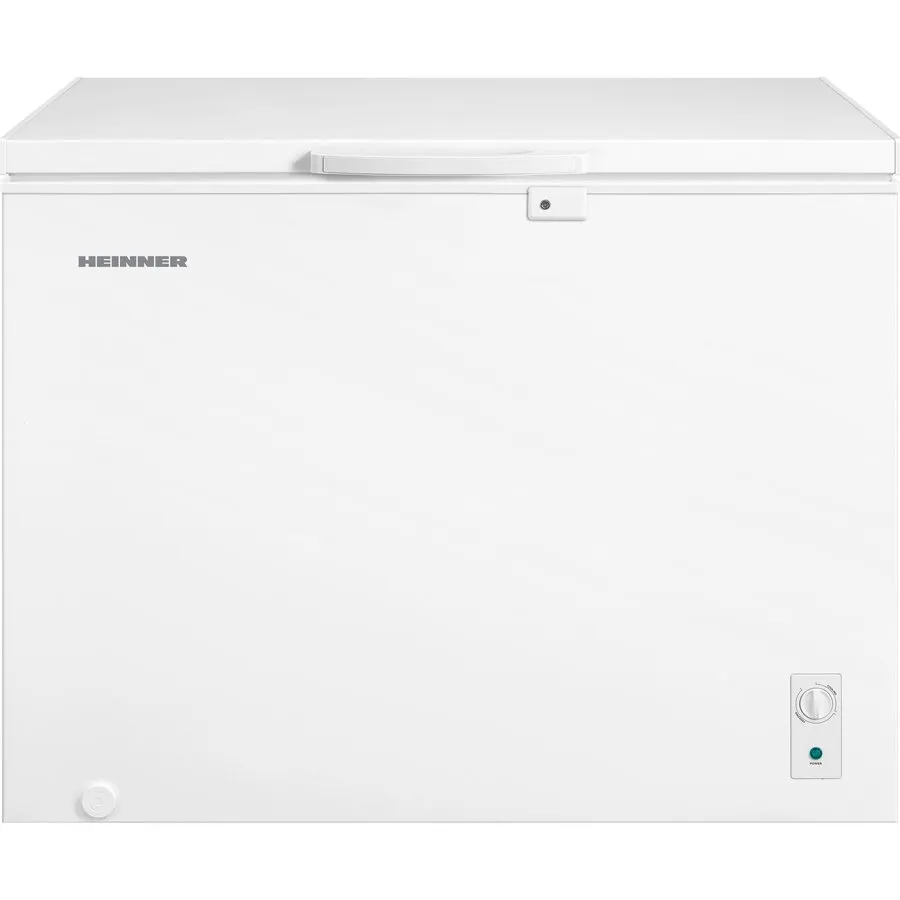 HEINNER Lada frigorifica Heinner HCF-M293INVCE++, 293 L, Clasa E, Convertibila(Frigider/Congelator), Compresor inverter, Control mecanic, Termostat ajustabil, Luminare LED, Maner extern cu incuietoare, 2 cosuri, Rezistenta la frig, Alb