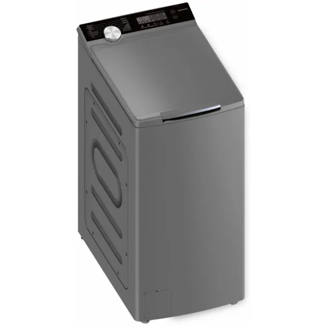 HEINNER Masina de spalat rufe cu incarcare verticala Heinner HWM-TL8013IVC++, Capacitate 8 kg, Viteza de centrifugare 1300 rpm, Clasa energetica C, Motor Inverter, Display Digital, Argintiu