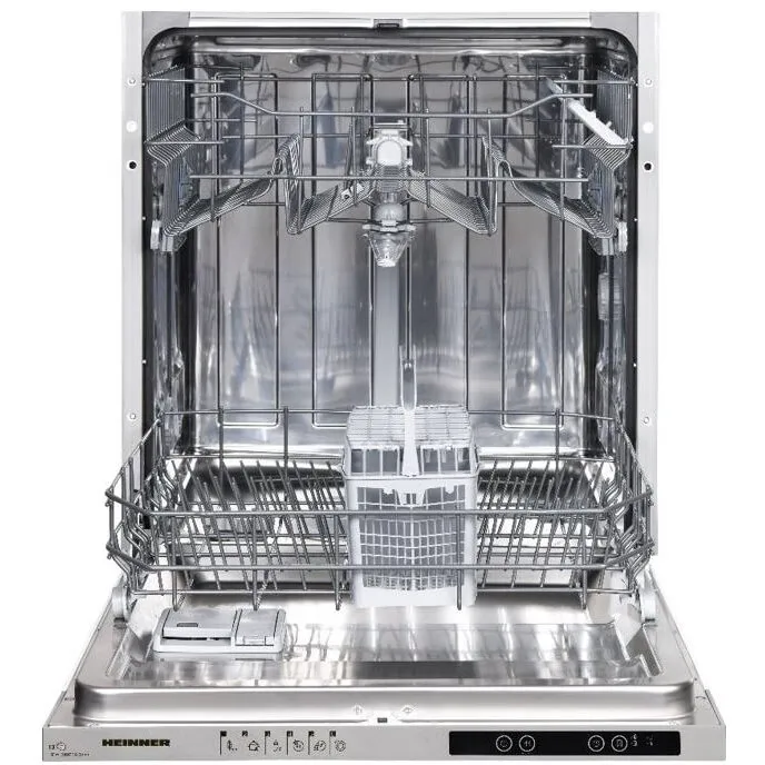 HEINNER Masina de spalat vase incorporabila Heinner HDW-BI6613AID+++, 13 seturi, 6 programe, Display LED, Aquastop, Clasa D, 60 cm, Argintiu