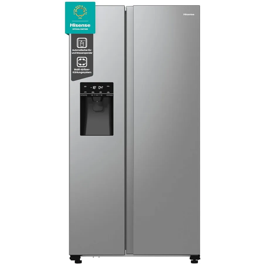 HISENSE Side by Side Hisense RS5P535NTCE, 566L, Clasa E, H 178.6 cm, inox