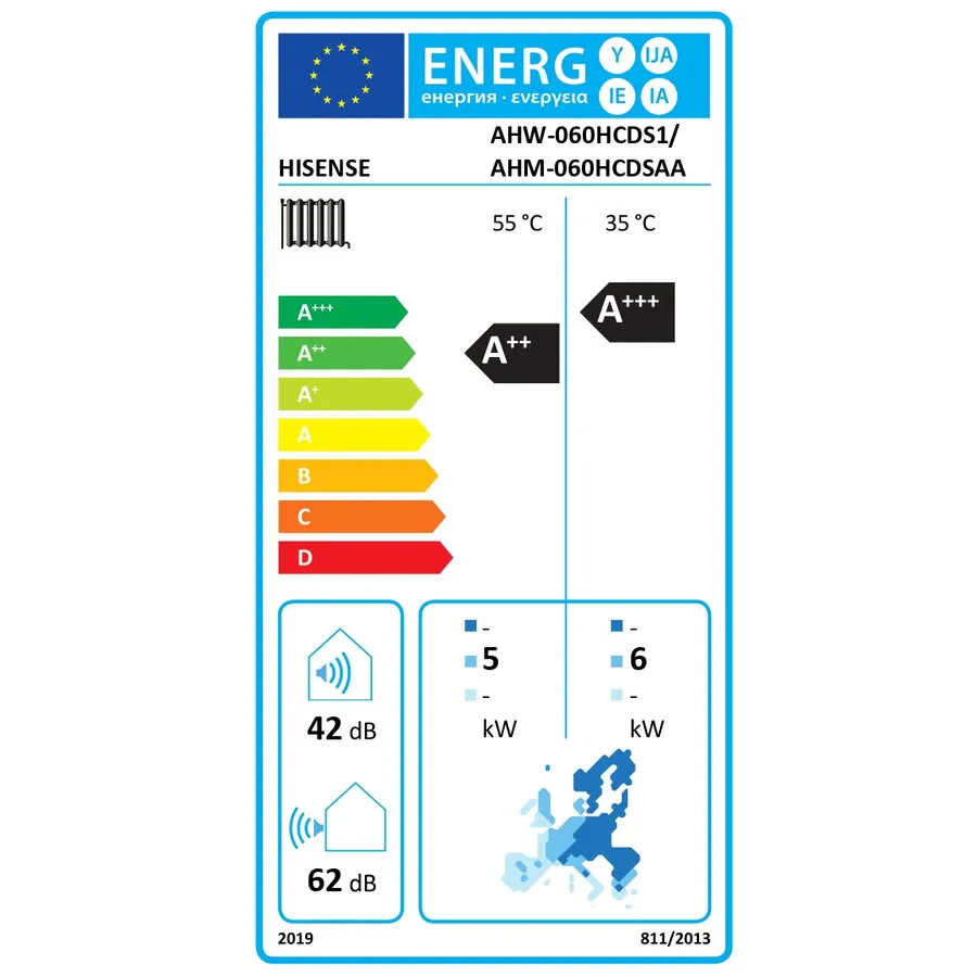 HISENSE Unitate interioara pentru pompa de caldura aer-apa Hisense AHM-060HCDSAA Hi-Therma, 6 kW, Alb