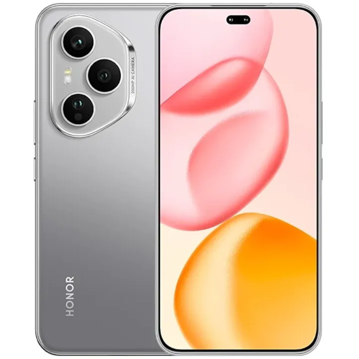 Honor Telefon mobil HONOR 400 Pro, procesor Qualcomm SM8650-AB Snapdragon 8 Gen 3 Octa-Core, AMOLED Touchscreen 6.7 inch, 12GB RAM, 512GB Flash, Camera Tripla 200+50+12MP, Wi-Fi, 5G, Dual Sim, Android, Gri