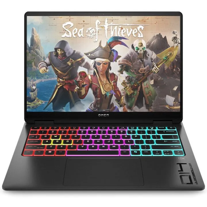 HP Laptop Gaming HP Omen 14-fb1003nn, procesor Intel® Core™ Ultra 9-285H pana la 5.4GHz, 14 inch, 3K, 32GB DDR5 RAM, 1TB SSD, NVIDIA® GeForce RTX™ 5070 8GB GDDR7, Free DOS, Shadow Black