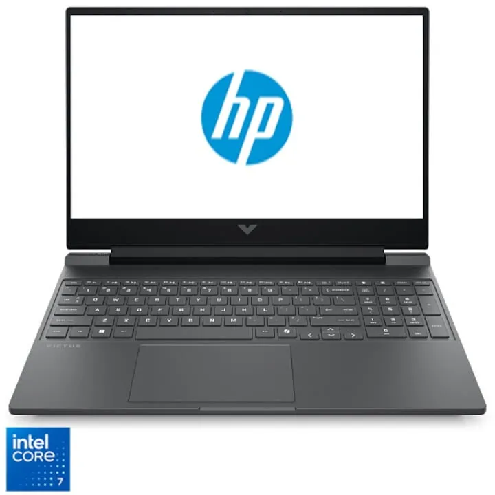 HP Laptop Gaming HP VICTUS 15-fa2099nn, procesor Intel® Core™ 7-240H, 15.6 inch, Full HD, 24GB DDR5 RAM, 1TB SSD, NVIDIA® GeForce RTX™ 5060 8GB GDDR7, Free DOS, Gri inchis