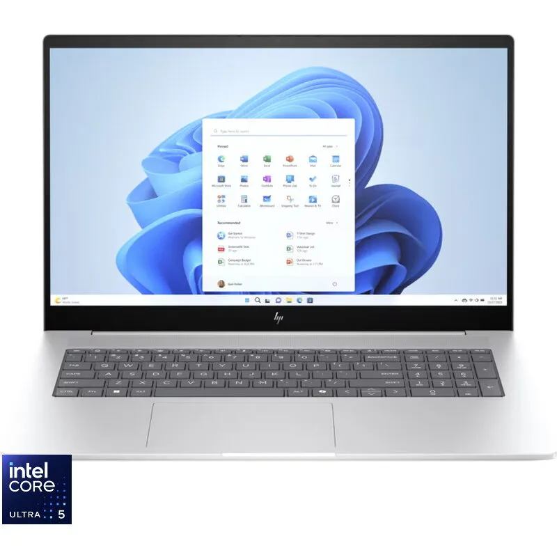 HP Laptop HP ENVY 17-da0022nn, 17.3 inch, Full HD IPS Touch, Procesor Intel® Core™ Ultra 5 125H, 16GB DDR5, 1TB SSD, Intel Arc, Windows 11 Home, Argintiu (INT Keyboard)