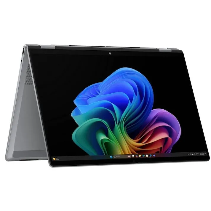 HP Laptop HP OmniBook X Flip 2in1 NG AI 16-ar0217nw, AMD Ryzen AI 7 350, 16 inch, 2K OLED Touch, 24GB RAM, 1TB SSD, AMD Radeon 860M, Windows 11 Home, Argintiu