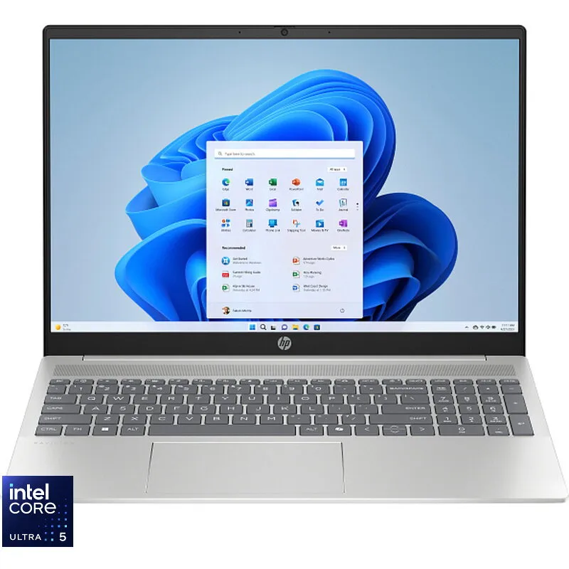 HP Laptop HP Pavilion 16-af0013nn, Intel Core Ultra 5 125U, 16 inch 2K OLED, 16GB LPDDR5X, 1TB SSD, Intel Graphics, Windows 11 Home, Argintiu (INT Keyboard)