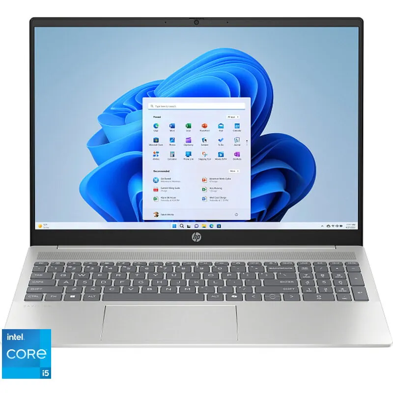 HP Laptop HP Pavilion 16-af0016nn, Intel Core i5-1334U, 16 inch 2K OLED, 16GB LPDDR5X, 1TB SSD, Intel Iris Xe, Windows 11 Home, Argintiu (INT Keyboard)