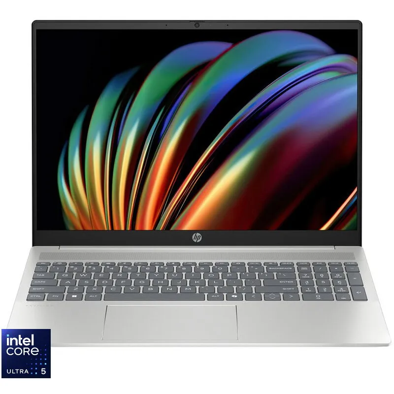 HP Laptop HP Pavilion 16-af0021nn, Intel Core Ultra 5 125U, 16 inch WUXGA, 16GB LPDDR5X, 512GB SSD, Intel Graphics, Free DOS, Argintiu (INT Keyboard)