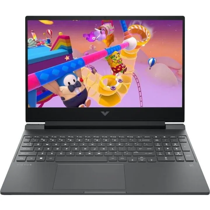 HP Laptop HP Victus 15-fb3231nw, procesor AMD Ryzen 7 7445HS, 15.6 inch, Full HD, 144Hz, 16GB RAM, 512GB SSD, NVIDIA® GeForce RTX™ 4050 6 GB, Windows 11 Home, Negru