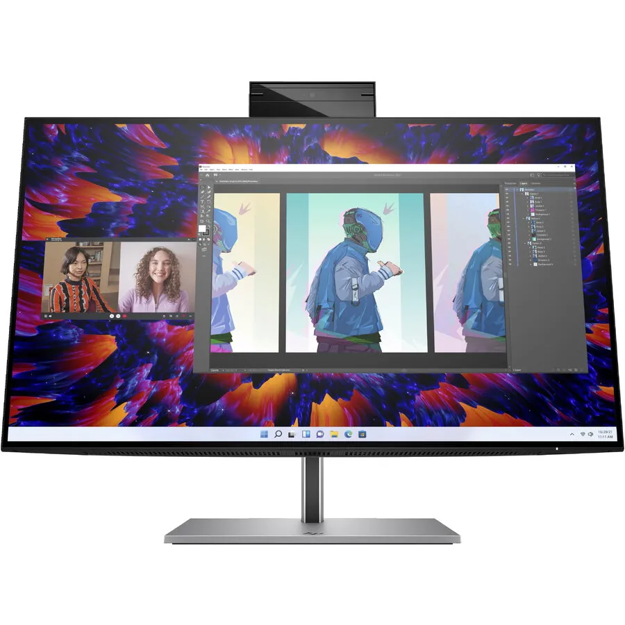 HP Monitor pentru conferinte HP Z24m G3, IPS, QHD, 23,8 inch, 60Hz, 5 ms, Argintiu