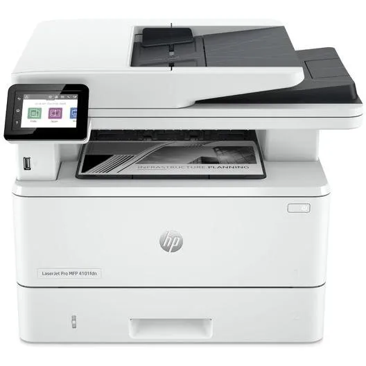 HP Multifunctional Monocrom HP LaserJet Pro MFP 4102fdw, A4, Wireless, Fax, Duplex, Retea, Alb