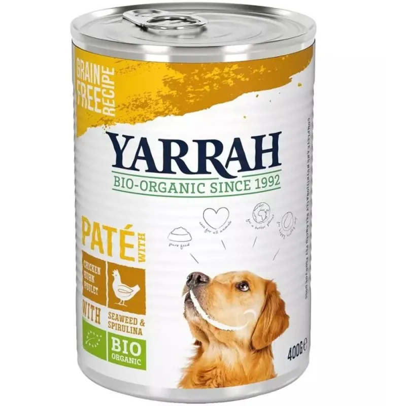 Hrana Umeda Bio pentru Caini, cu Pui, Alge si Spirulina, 400 g, Yarrah