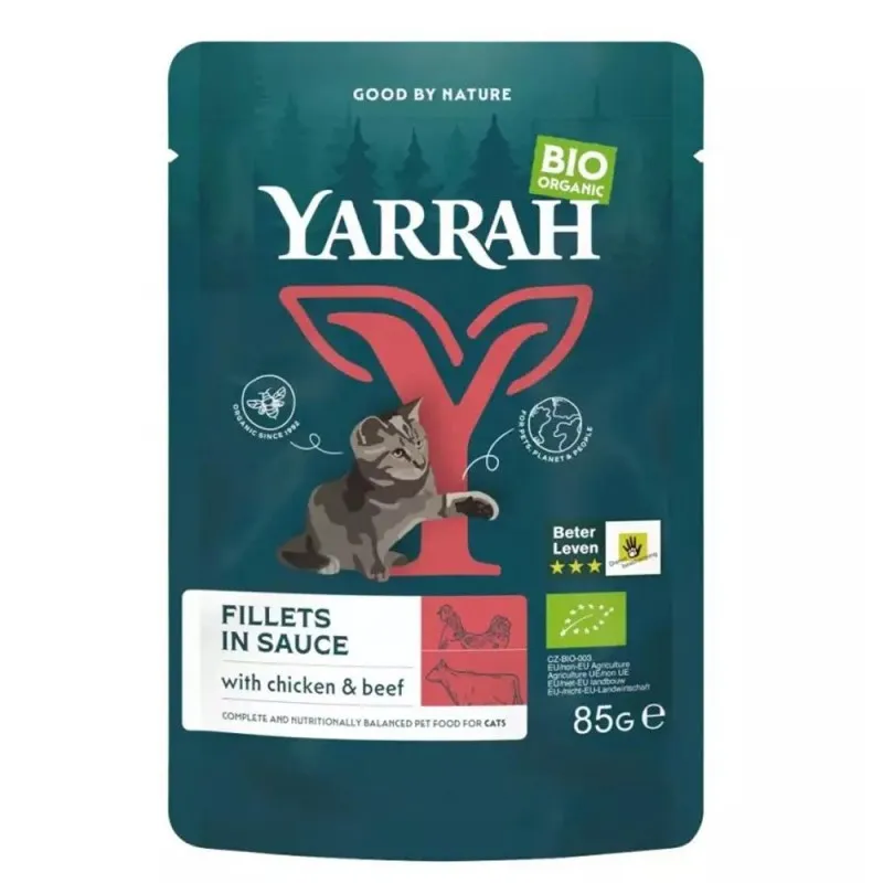 Hrana Umeda Bio pentru Pisici, File cu Ficat de Vita in Sos, 85 g, Yarrah