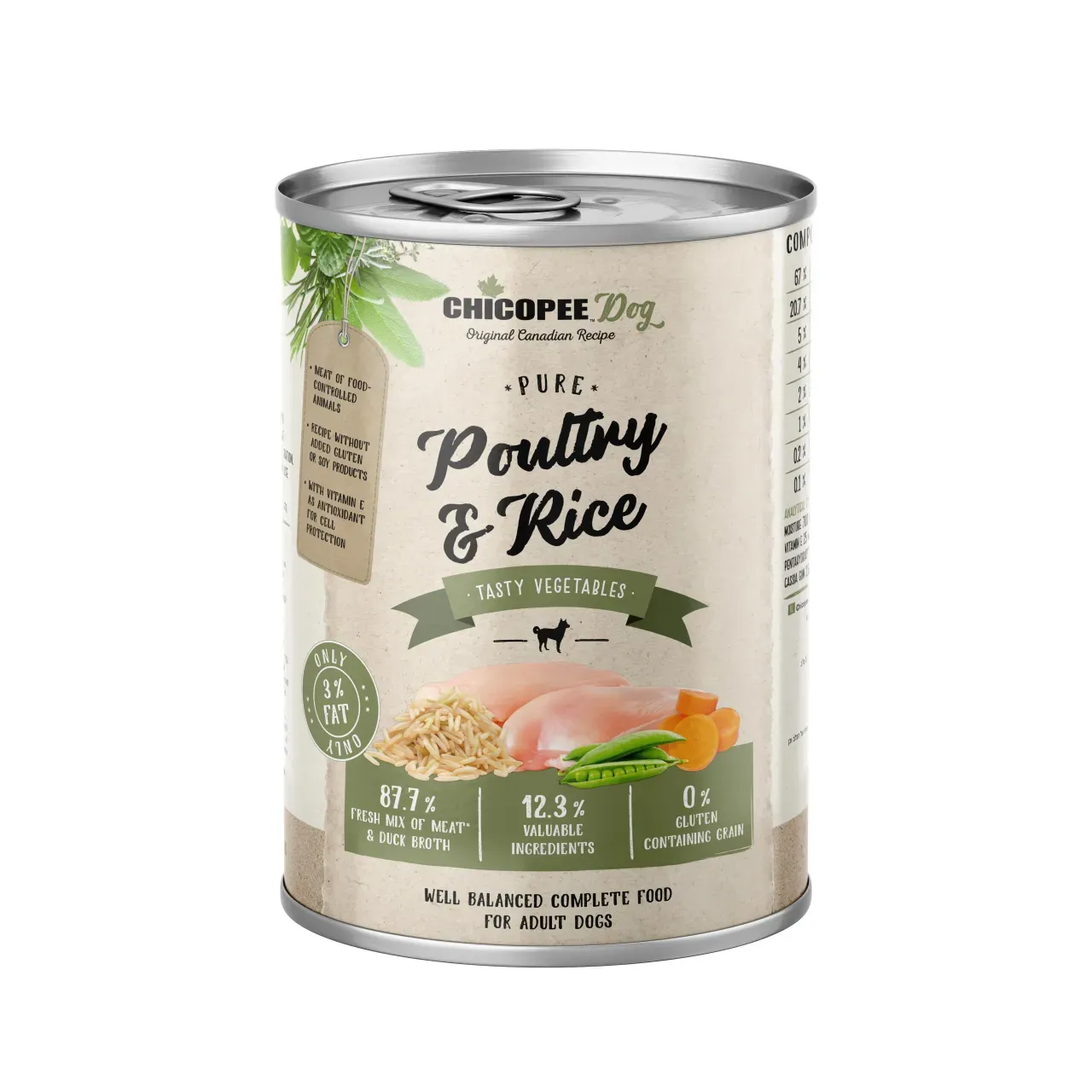 Hrana umeda caini, Chicopee Poultry & Rice, Adult, 400 g