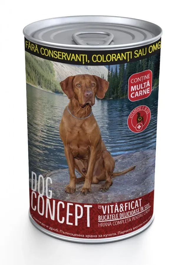Hrana umeda caini, DOG CONCEPT Vita & Ficat, 1240 g