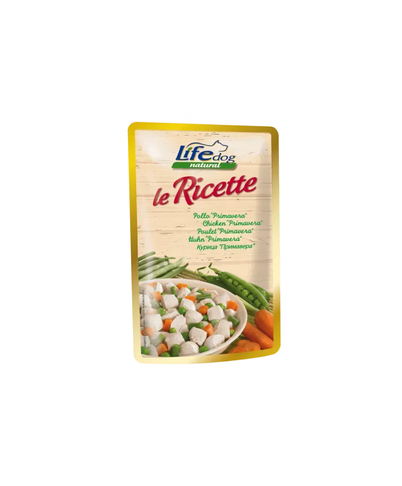 Hrana Umeda Caini, Life Dog Le Ricette, Rata, Pui & Portocala, 95 g