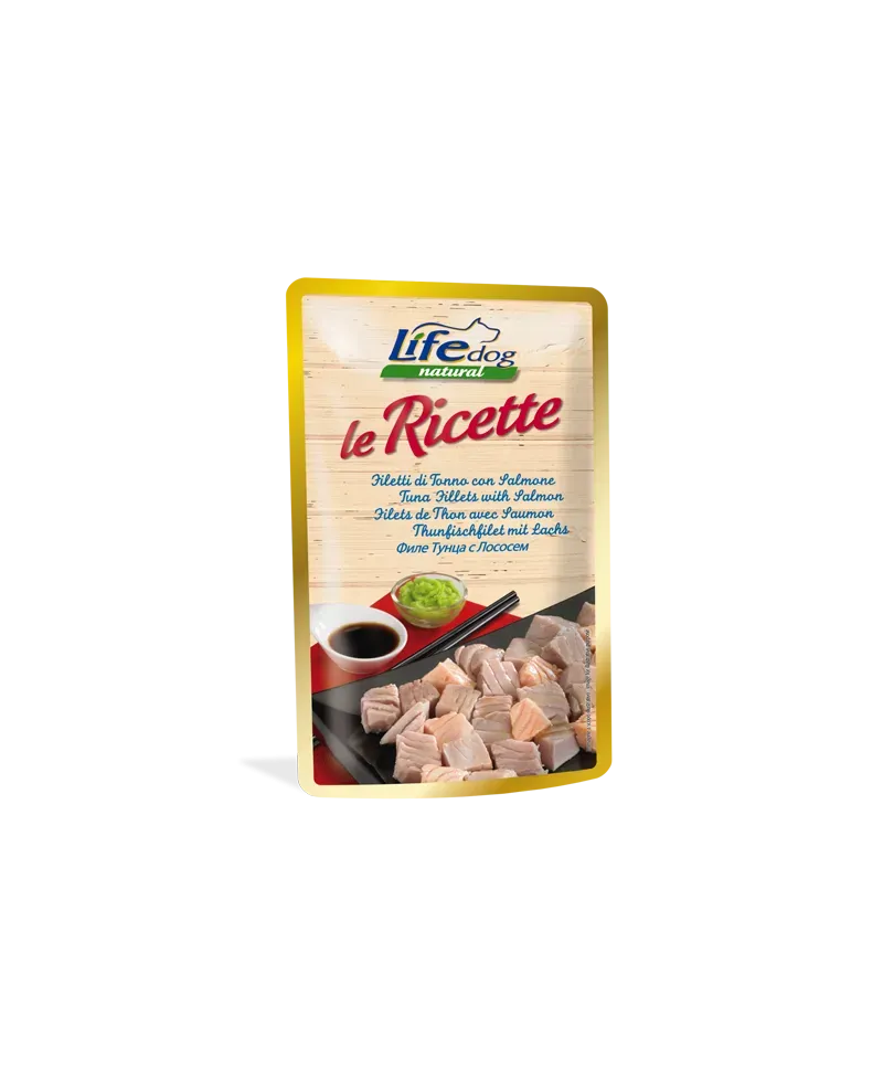 Hrana Umeda Caini, Life Dog Le Ricette, Ton File & Somon, 95 g