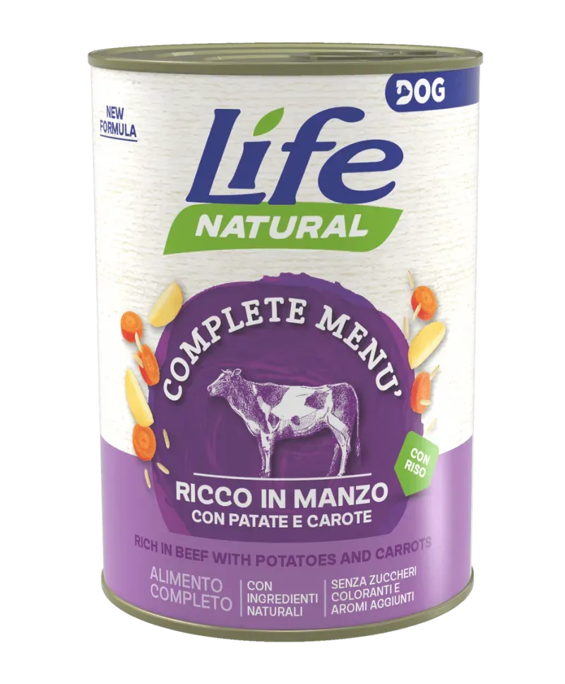 Hrana Umeda Caini, Life Dog Nutrition Plus, Vita, Cartofi & Morcovi, 400 g