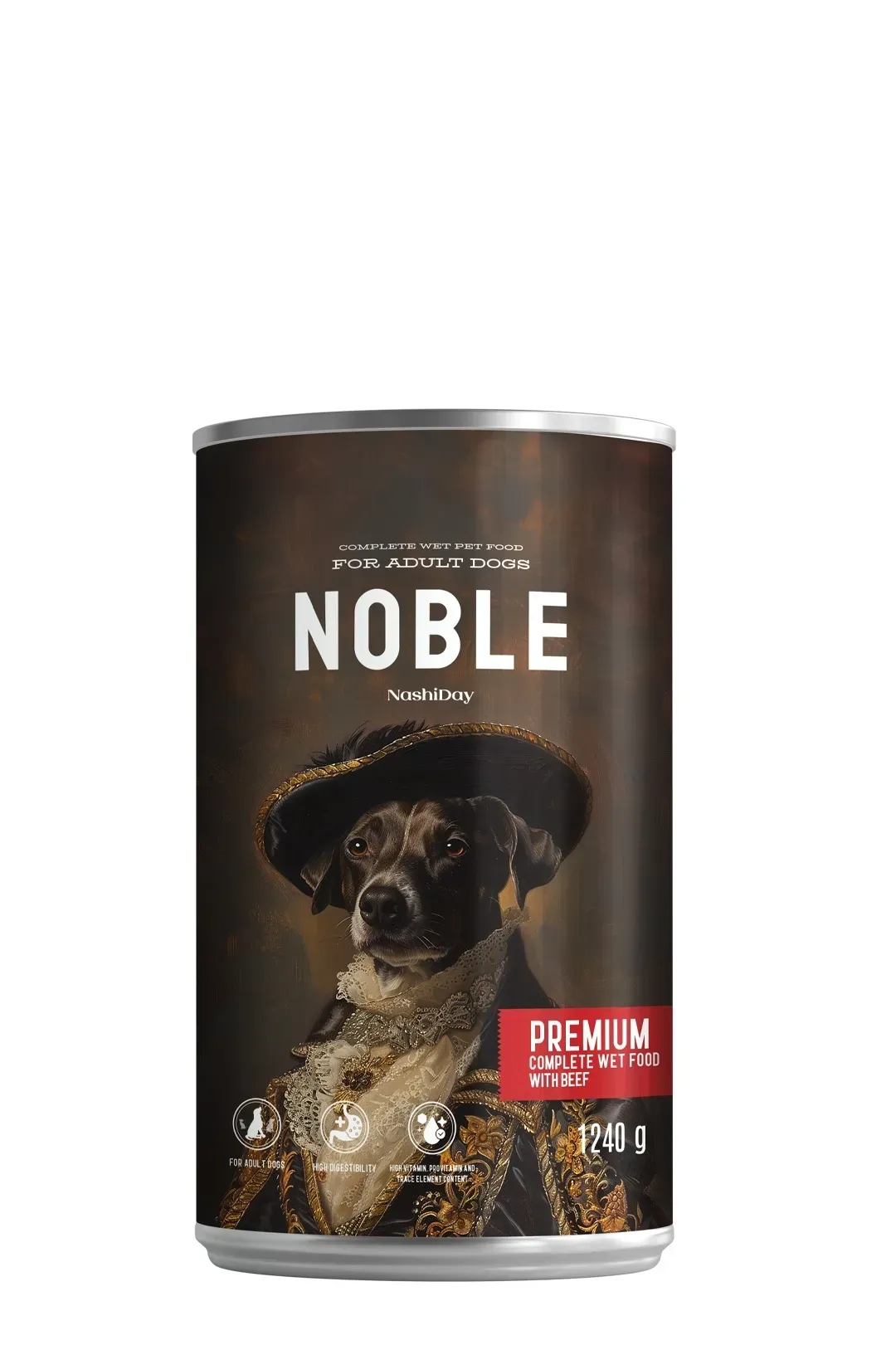 Hrana Umeda Caini, NashiDay Noble, Carne de Vita, 1240 g