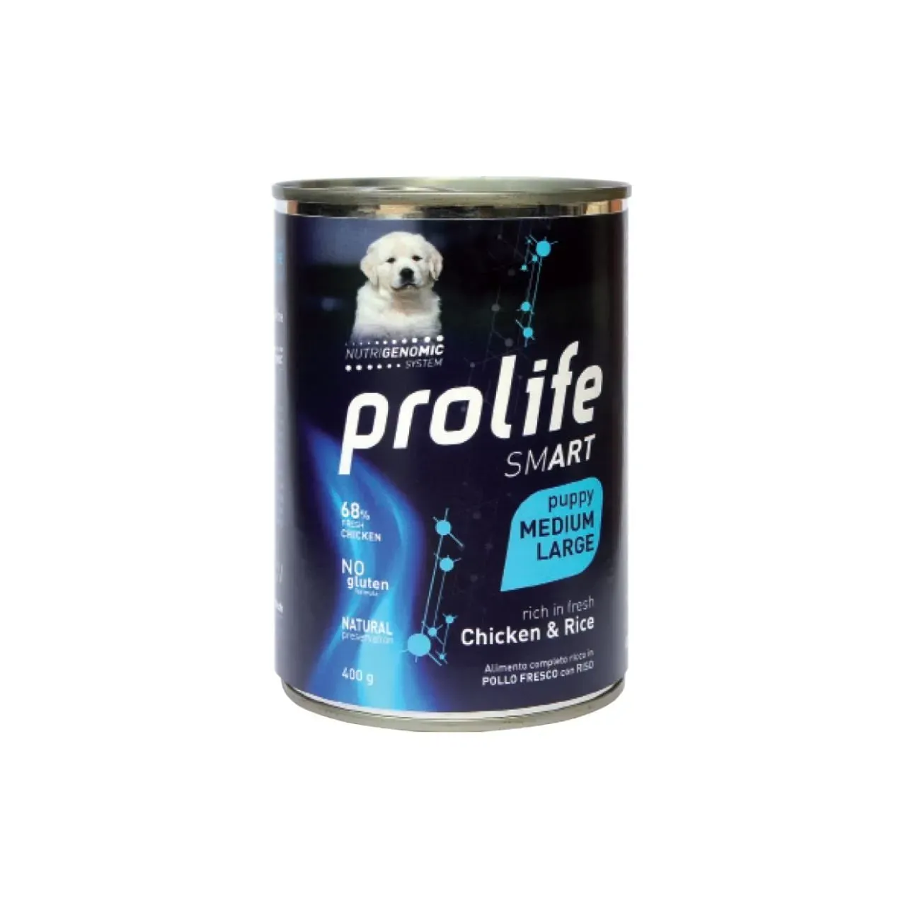 Hrana umeda caini, Prolife Dog Puppy Medium & Large Smart, Pui & Orez, 400 g