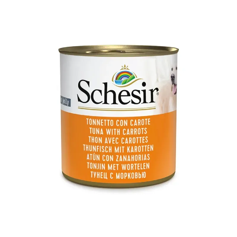 Hrana umeda caini, Schesir Dog Tuna with Carrots, 285 g