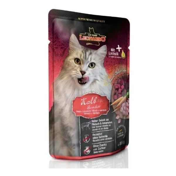 Hrana umeda pisici, Leonardo Vitel & Legume, 85 g