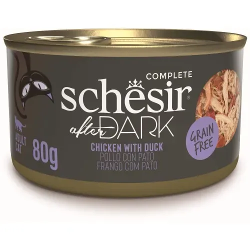 Hrana umeda pisici, Schesir After Dark Cat Wholefood Pui si Rata, 80 g
