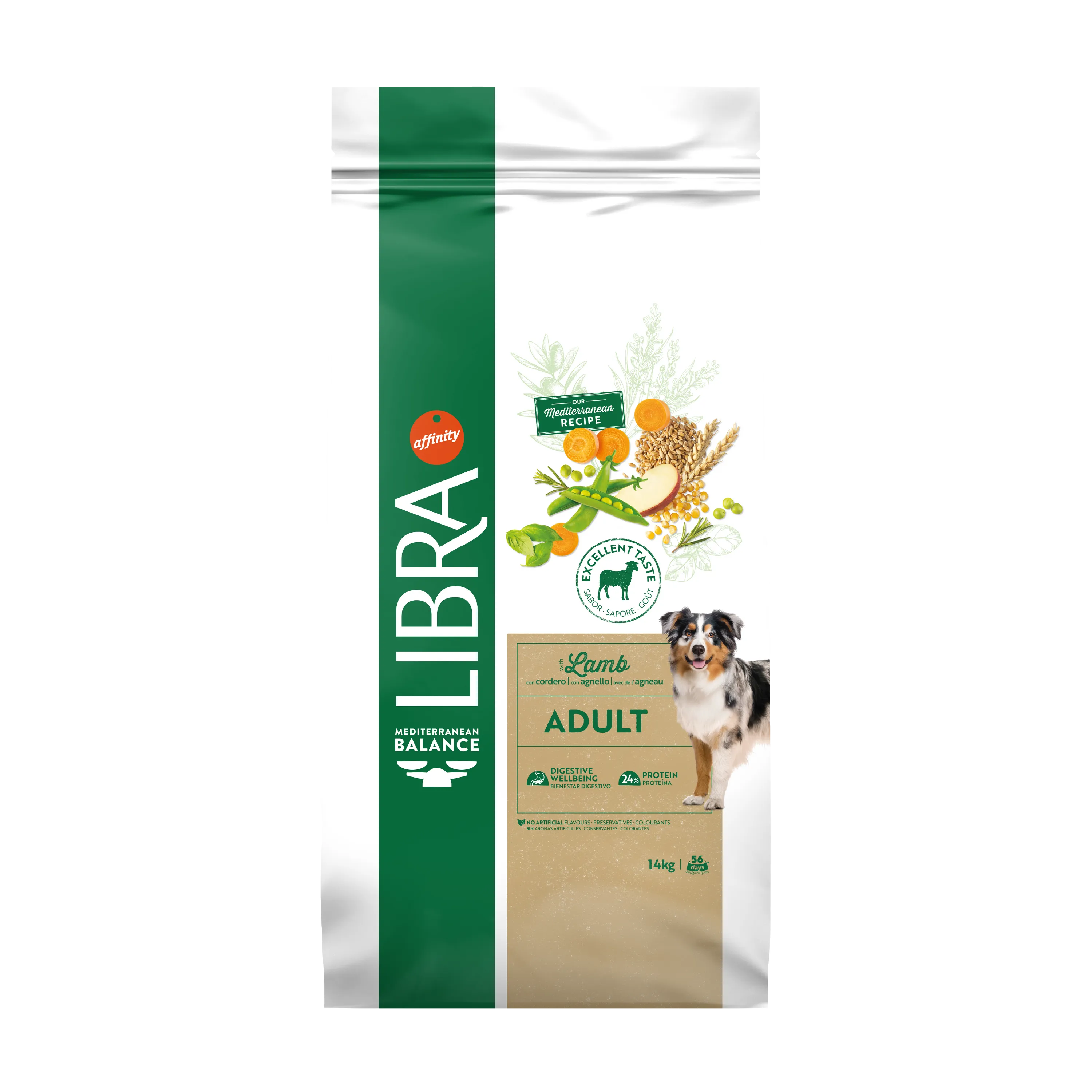 Hrana Uscata Caini Adulti, Libra Dog Adult Medium-Maxi, Miel, 14 kg