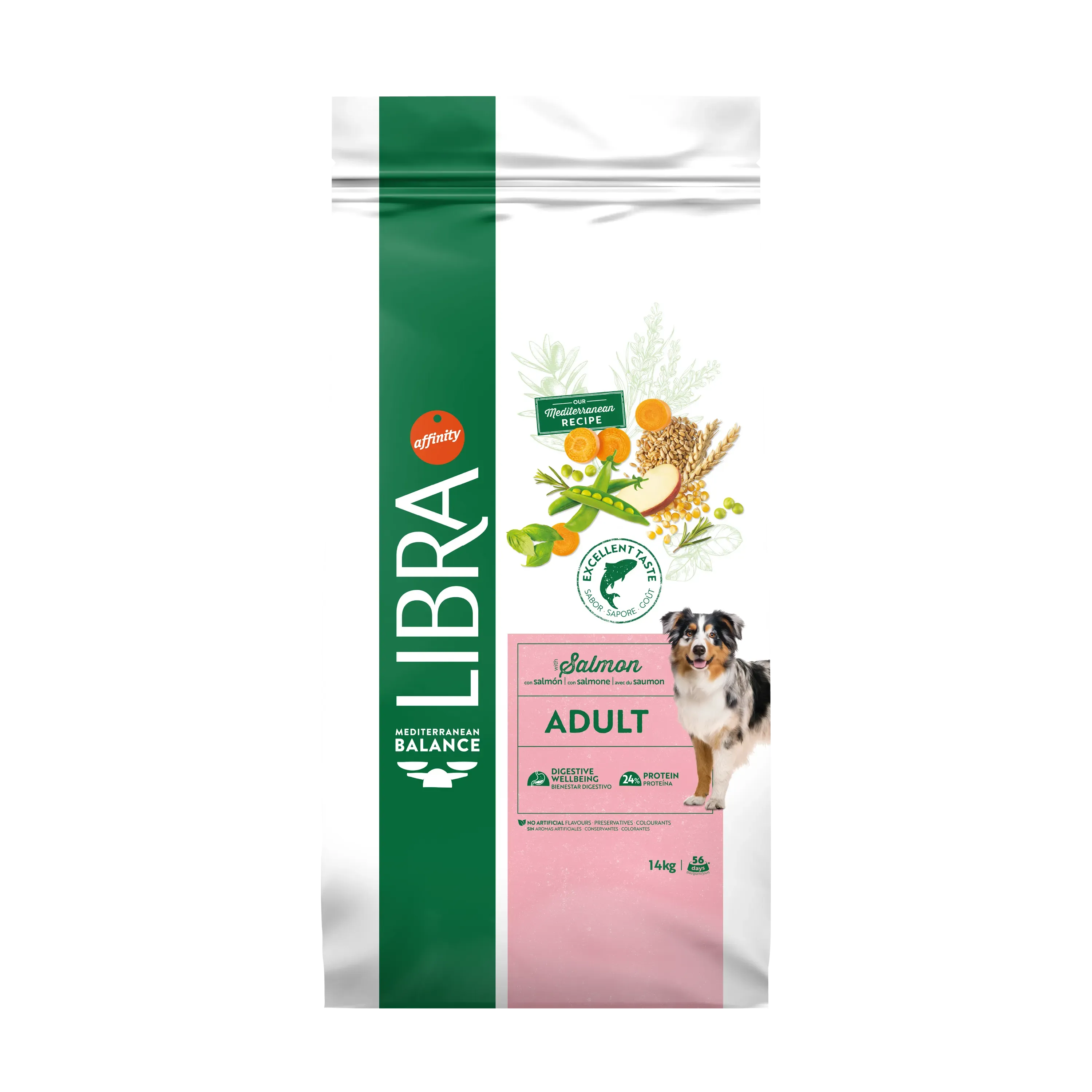 Hrana Uscata Caini Adulti, Libra Dog Adult Medium-Maxi, Somon, 14 kg