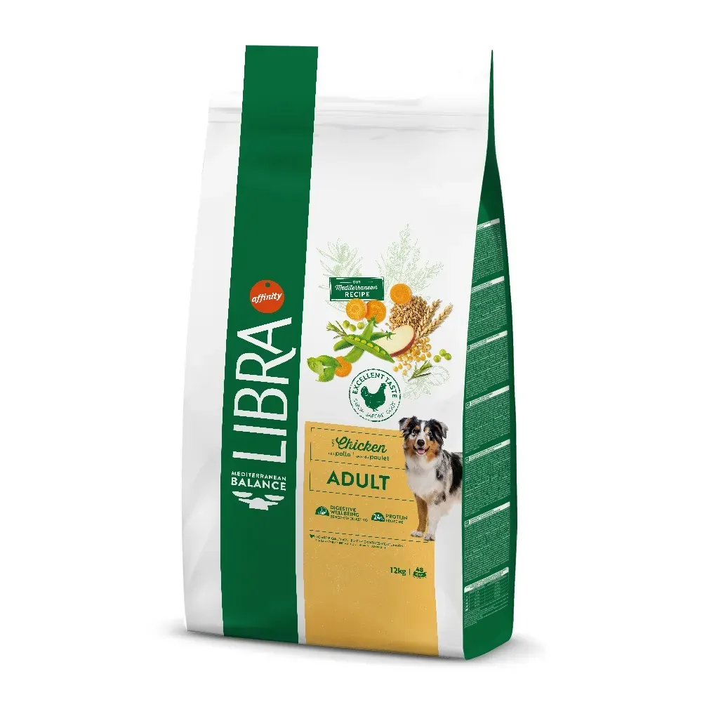 Hrana Uscata Caini Adulti, Libra Dog Adult, Pui, 12 kg