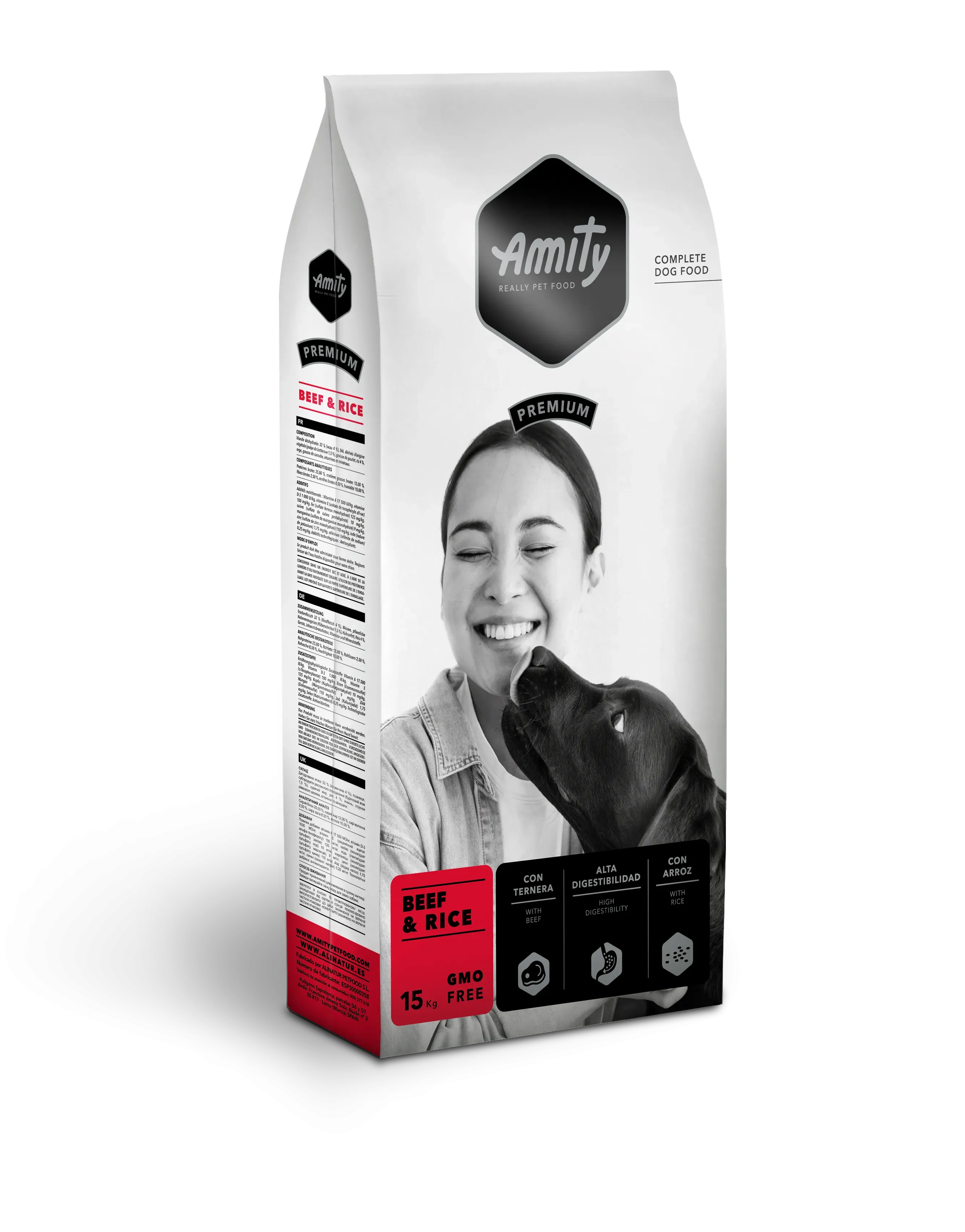 Hrana Uscata Caini, Amity Premium Dogs, Vita si Orez, 15 kg