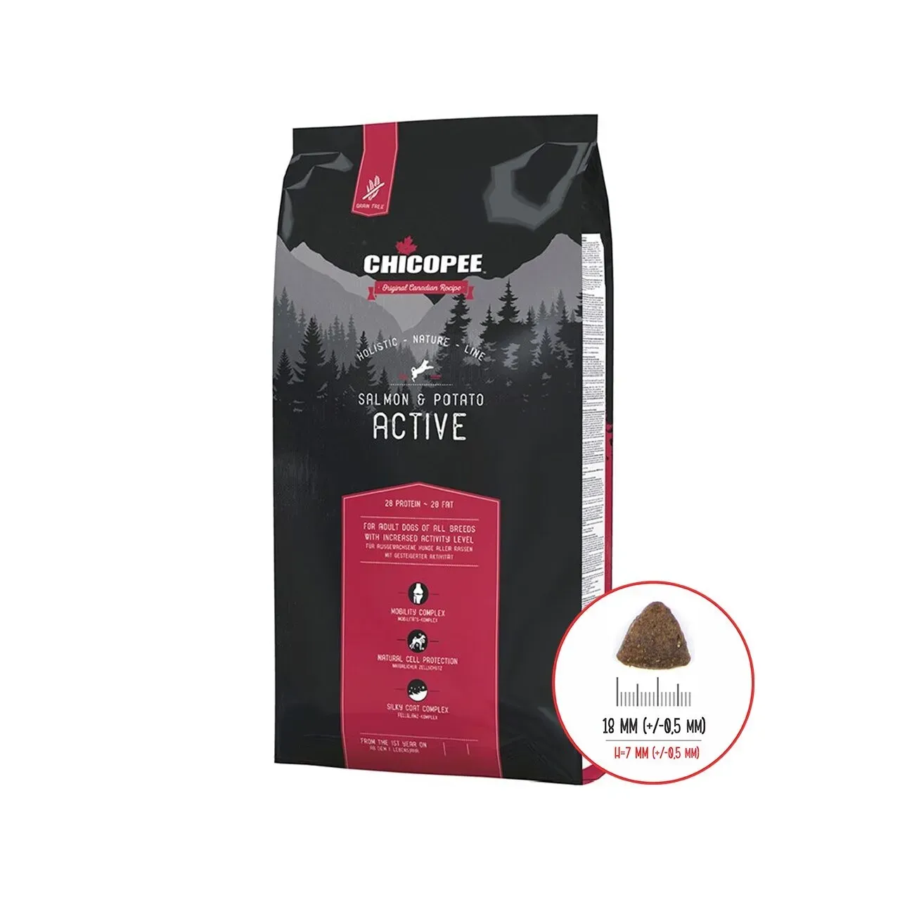 Hrana Uscata Caini, Chicopee Holistic Nature Line, Active, Salmon & Potato, 2 kg