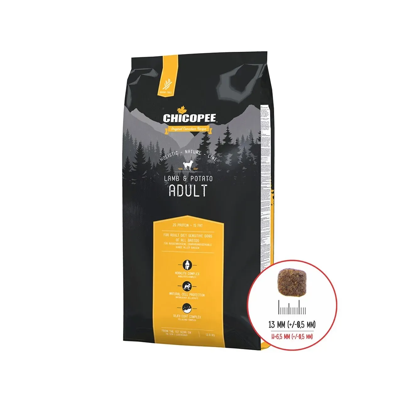 Hrana Uscata Caini, Chicopee Holistic Nature Line, Adult, Lamb & Potato, 12 kg