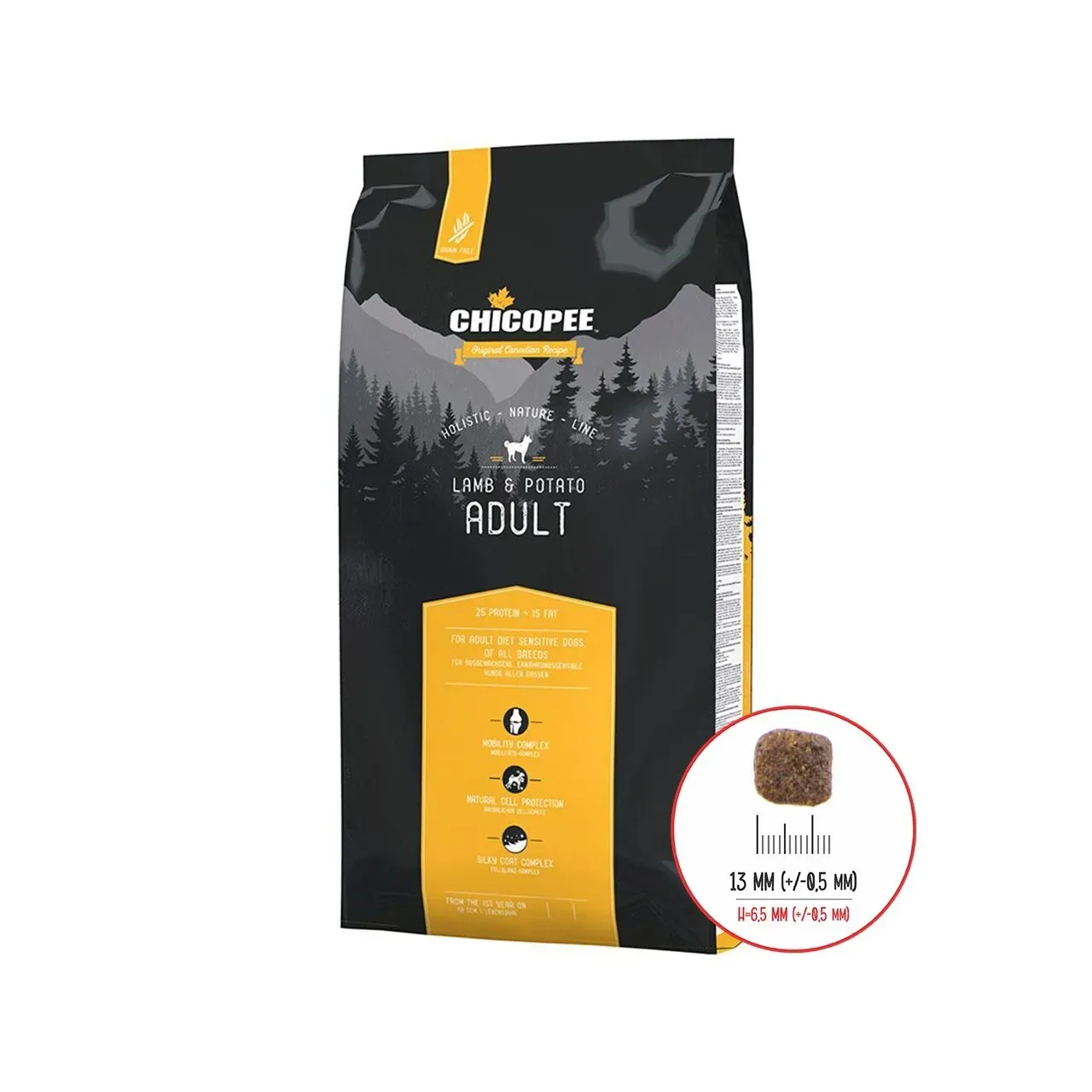 Hrana Uscata Caini, Chicopee Holistic Nature Line, Adult, Lamb & Potato, 2 kg