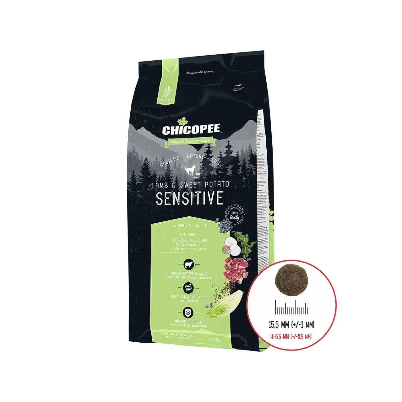 Hrana Uscata Caini, Chicopee Holistic Nature Line, Sensitive, Lamb & Sweet Potato, 12 kg