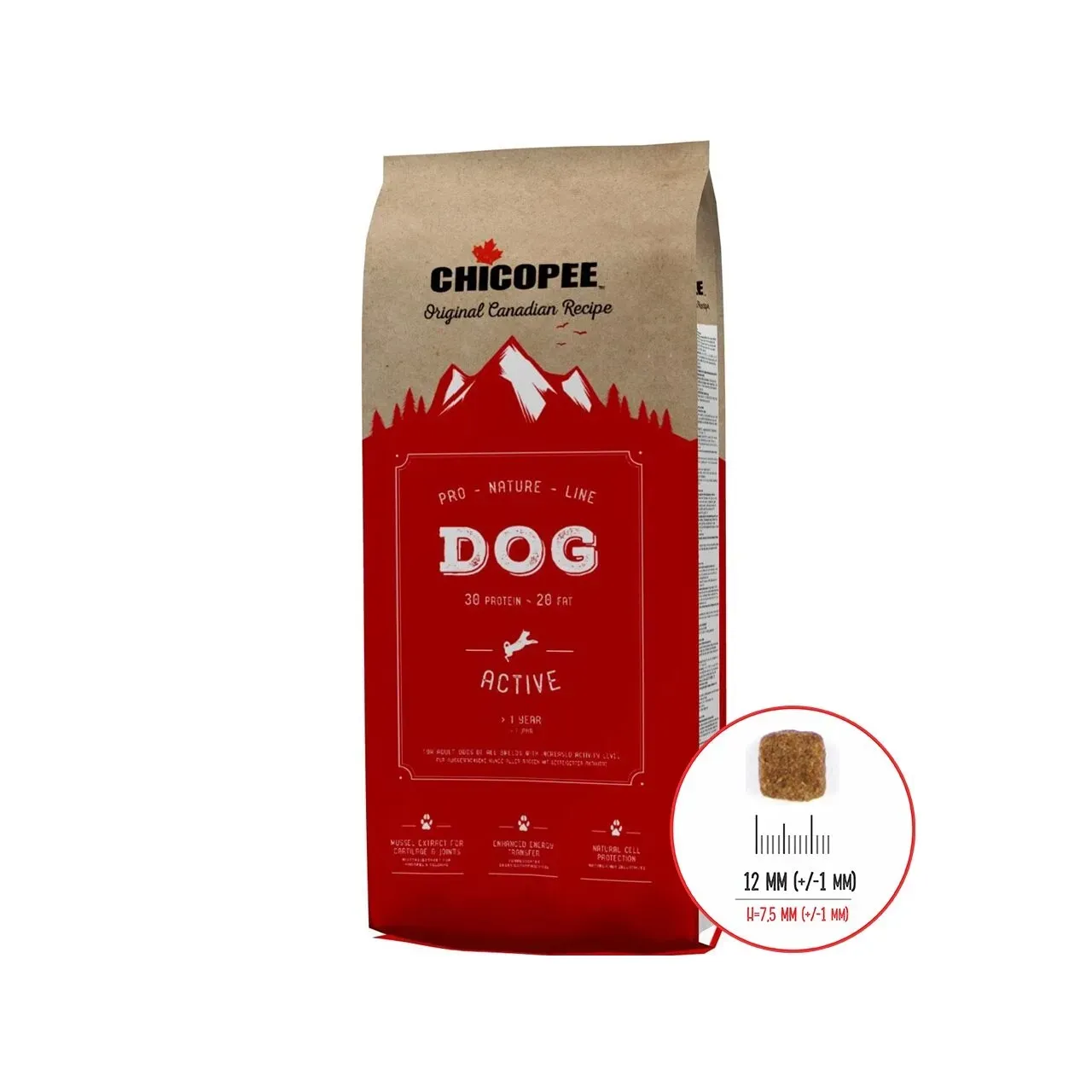Hrana Uscata Caini, Chicopee Pro Nature Line, Active, 20 kg