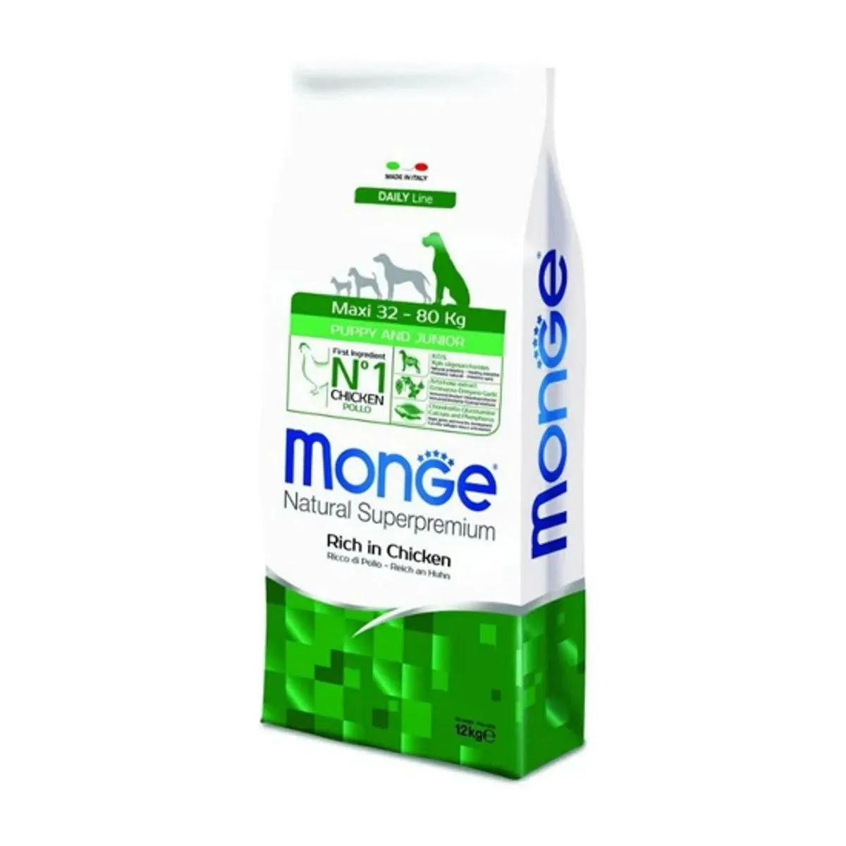 Hrana uscata caini, Monge Natural Superpremium All Breeds Maxi Puppy, Pui, 12 kg