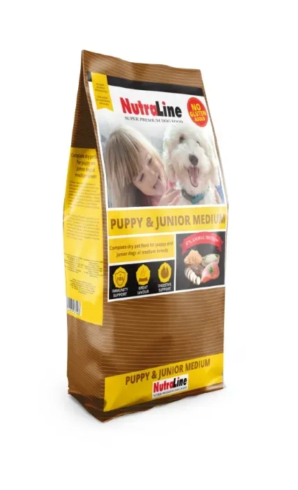 Hrana uscata caini, Nutraline Puppy & Junior Mediu, 12.5 kg