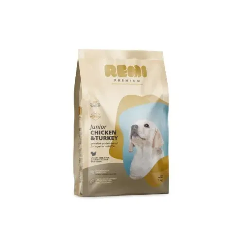 Hrana Uscata Caini, Remi Premium Junior Medium-Large Breed cu Pui si Curcan, 1 kg