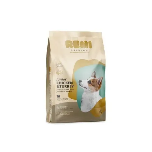 Hrana Uscata Caini, Remi Premium Junior Small Breed cu Pui si Curcan, 1 kg