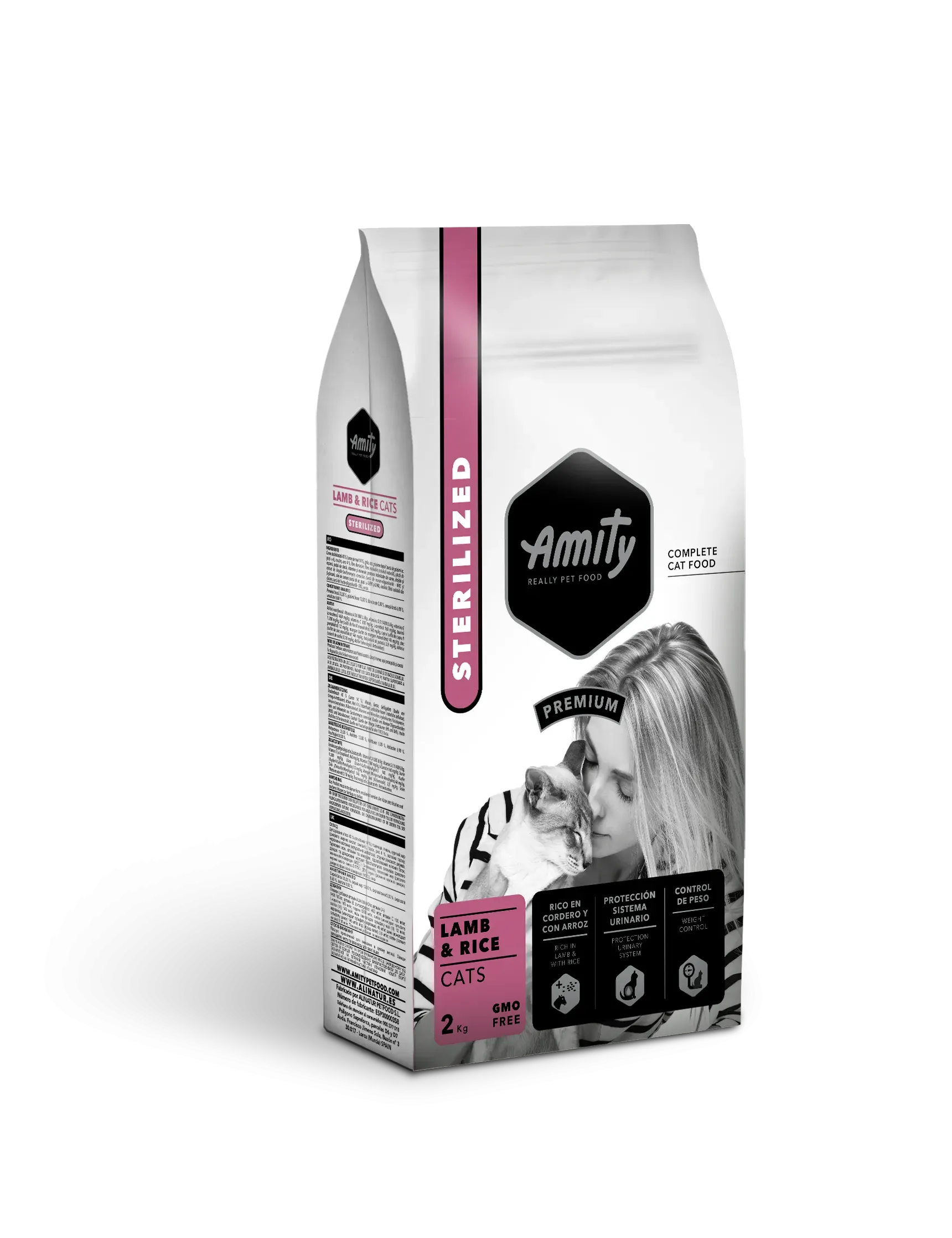 Hrana Uscata Pisici, Amity Premium Cats, Adult Sterilised, Miel si Orez, 2 kg