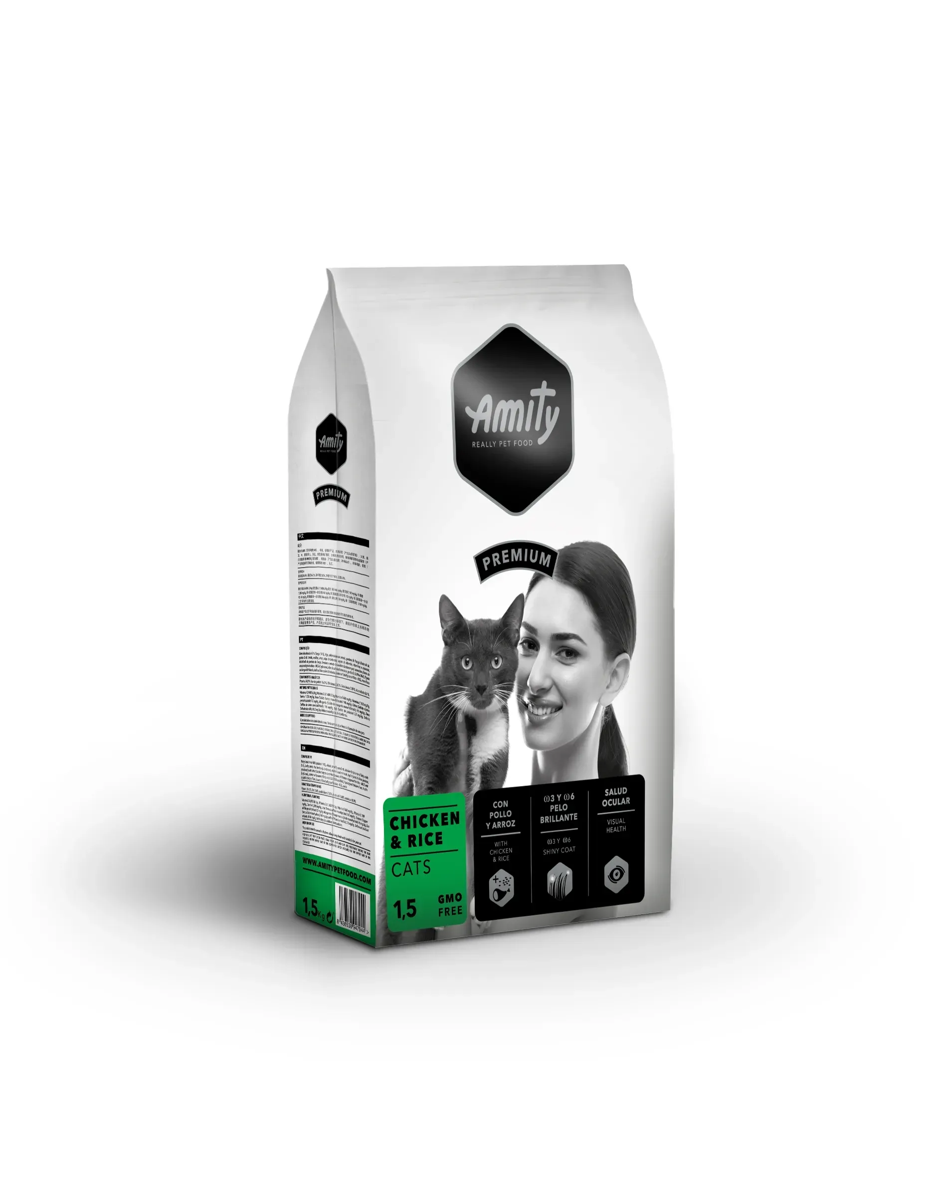 Hrana Uscata Pisici, Amity Premium Cats, Pui si Orez, 10 kg