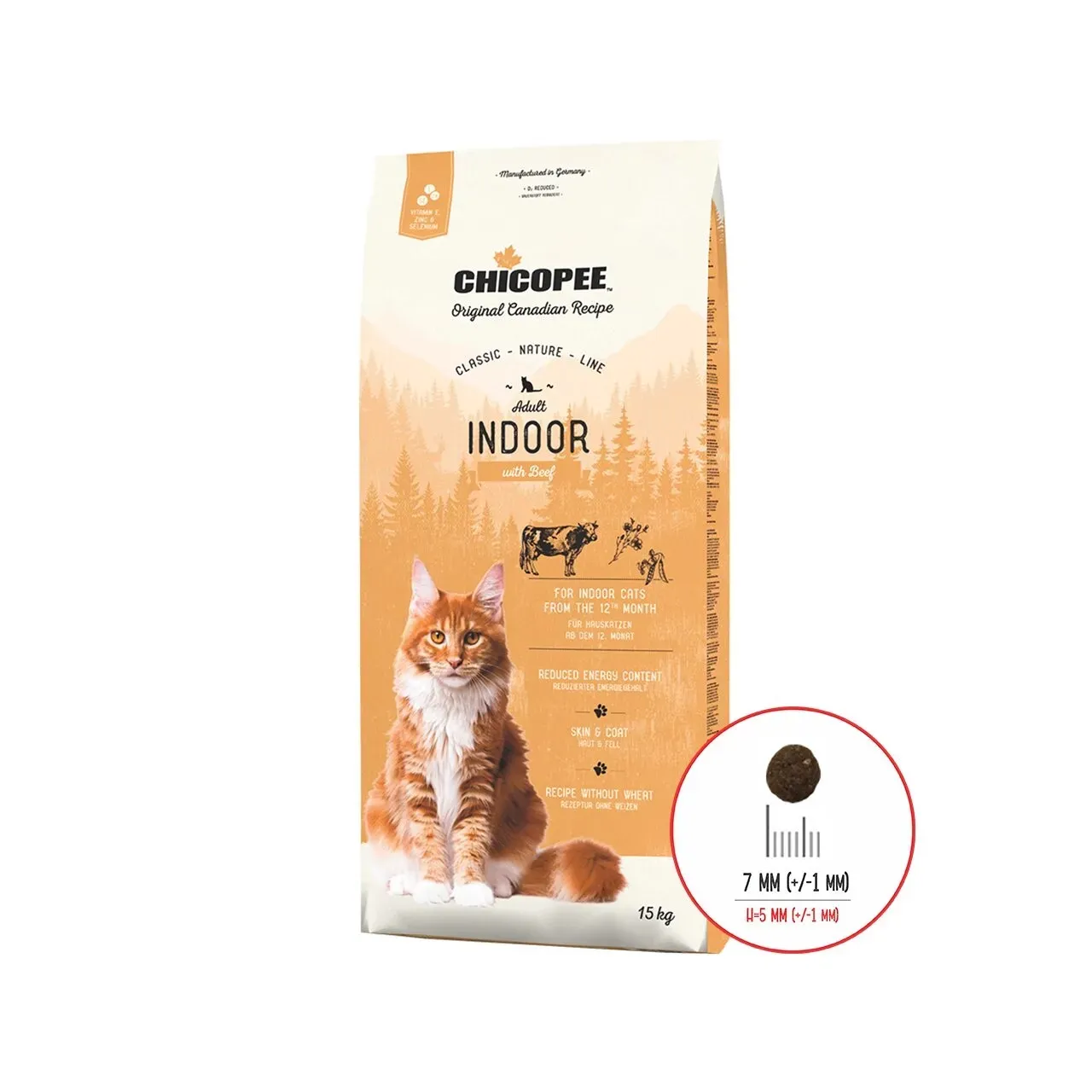 Hrana Uscata Pisici, Chicopee Classic Nature Line, Adult Indoor, Beef, 15 kg