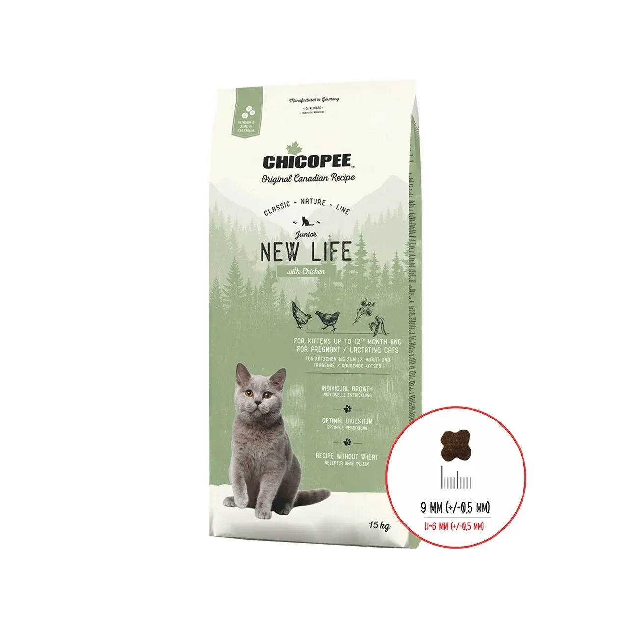 Hrana Uscata Pisici, Chicopee Classic Nature Line, Junior New Life, Chicken, 15 kg