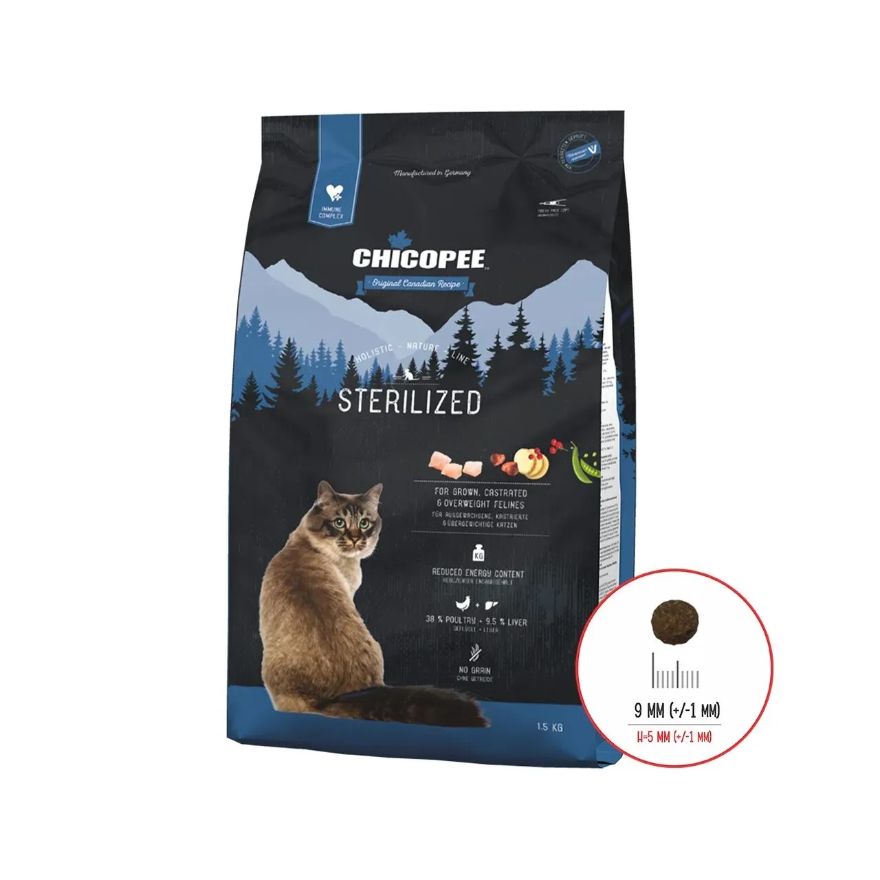 Hrana Uscata Pisici, Chicopee Holistic Nature Line, Sterilized, 1.5 kg