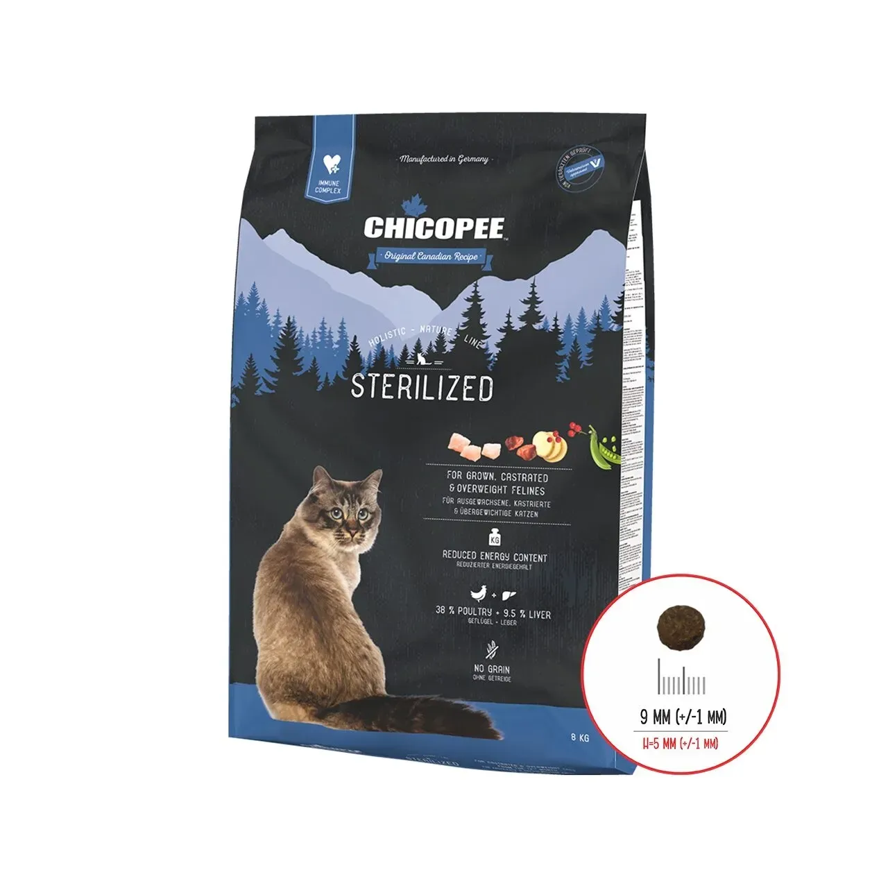 Hrana Uscata Pisici, Chicopee Holistic Nature Line, Sterilized, 8 kg