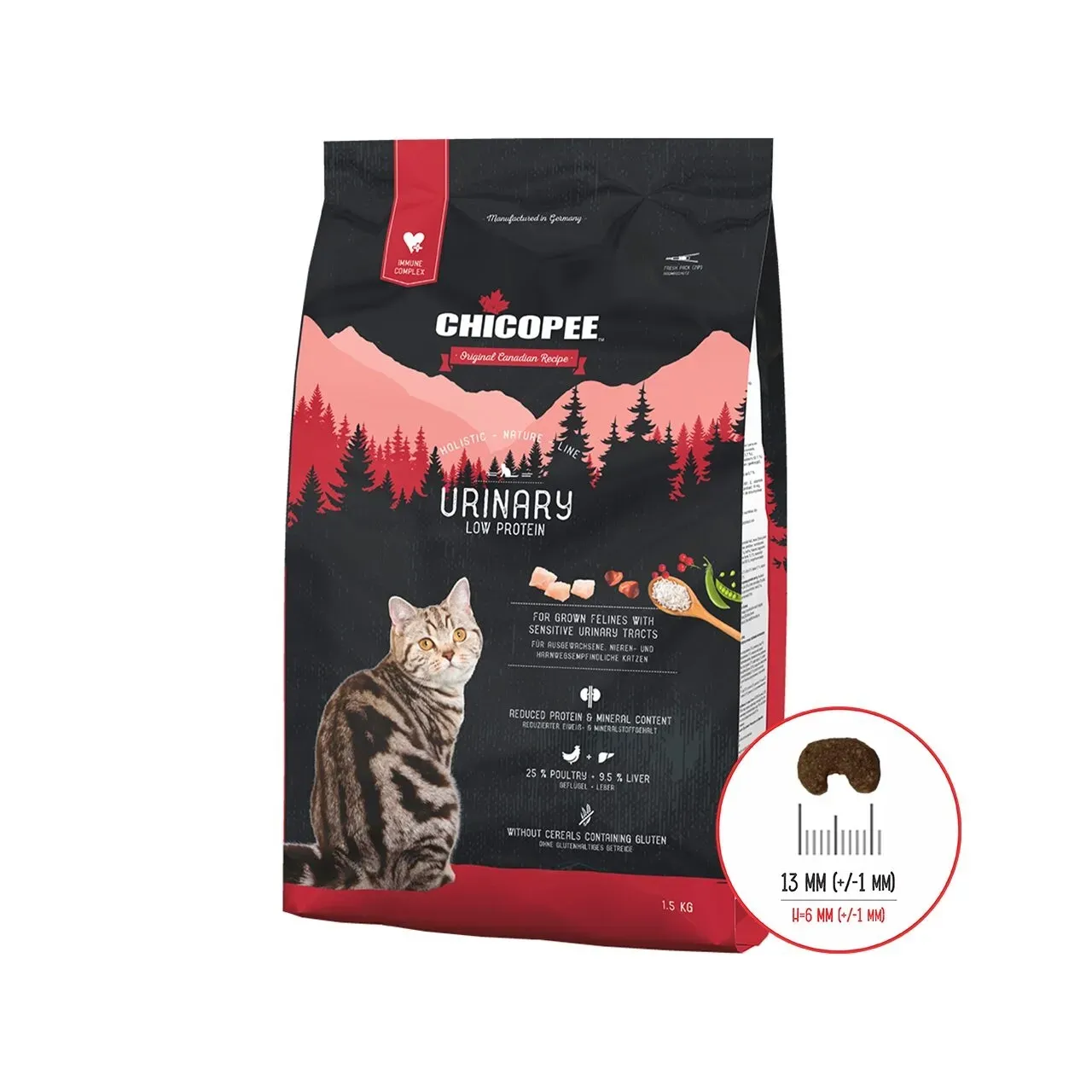 Hrana Uscata Pisici, Chicopee Holistic Nature Line, Urinary Low Protein, 1.5 kg