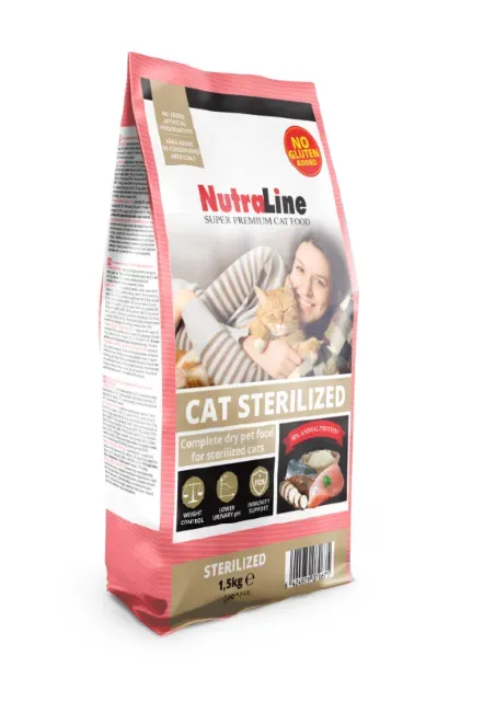 Hrana uscata pisici, Nutraline Sterilzed, 400 g