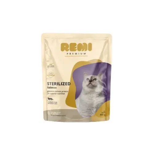 Hrana Uscata Pisici, Remi Premium Adult Sterilizat cu Somon, 400 g